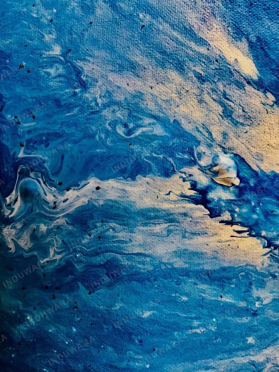 Ocean Bloom I — Acrylic pour on canvas