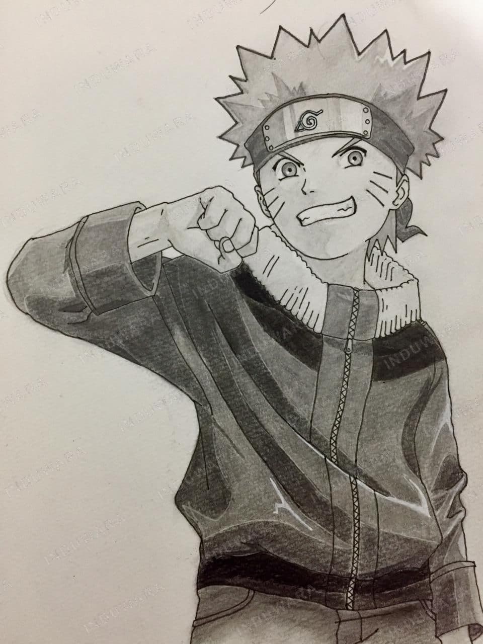 Naruto Uzumaki — Graphite & colored pencil