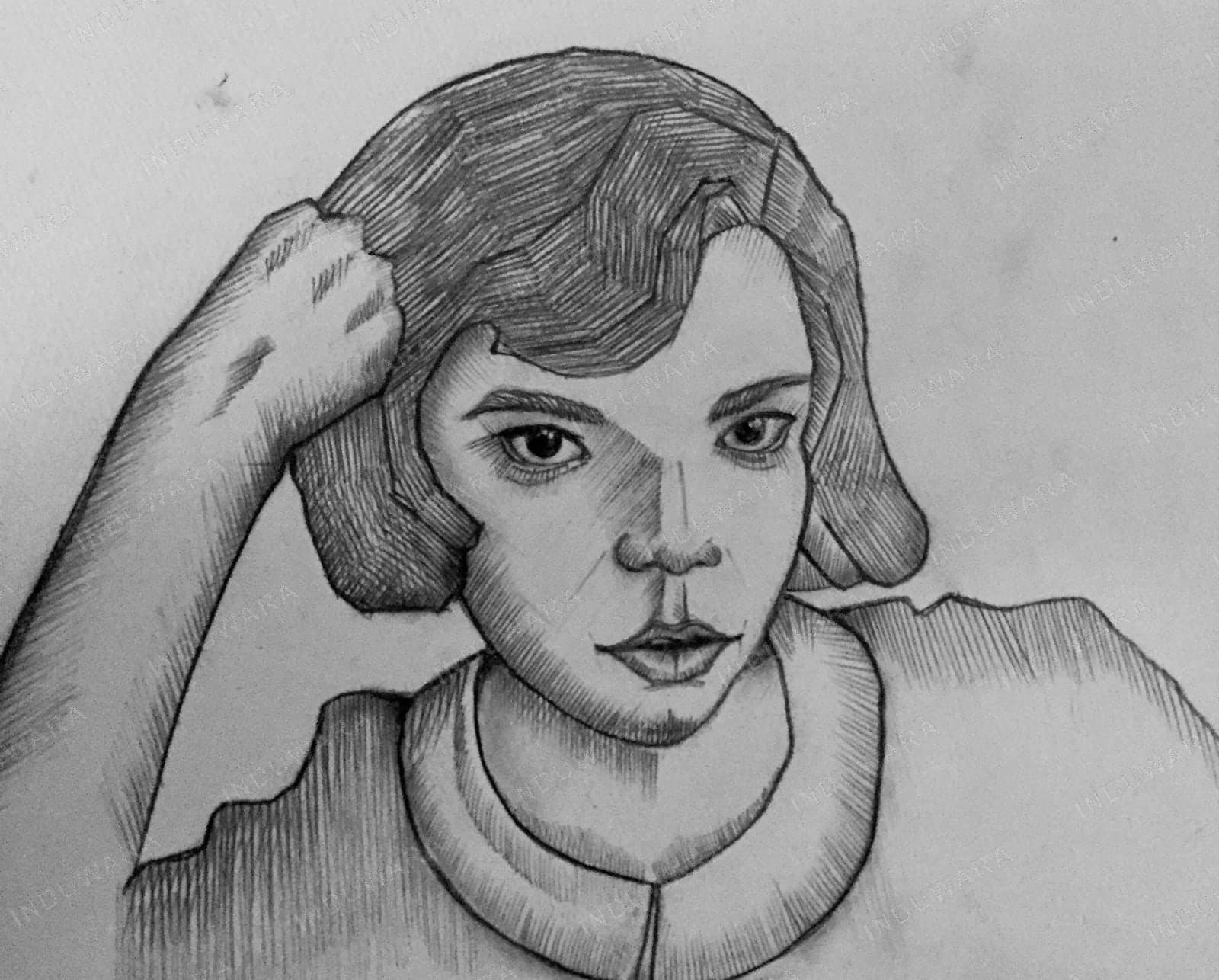 Elizabeth Harmon — Graphite on paper