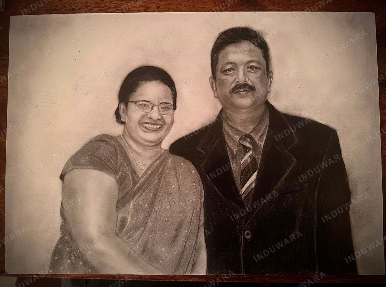 Two As One — Charcoal on paper