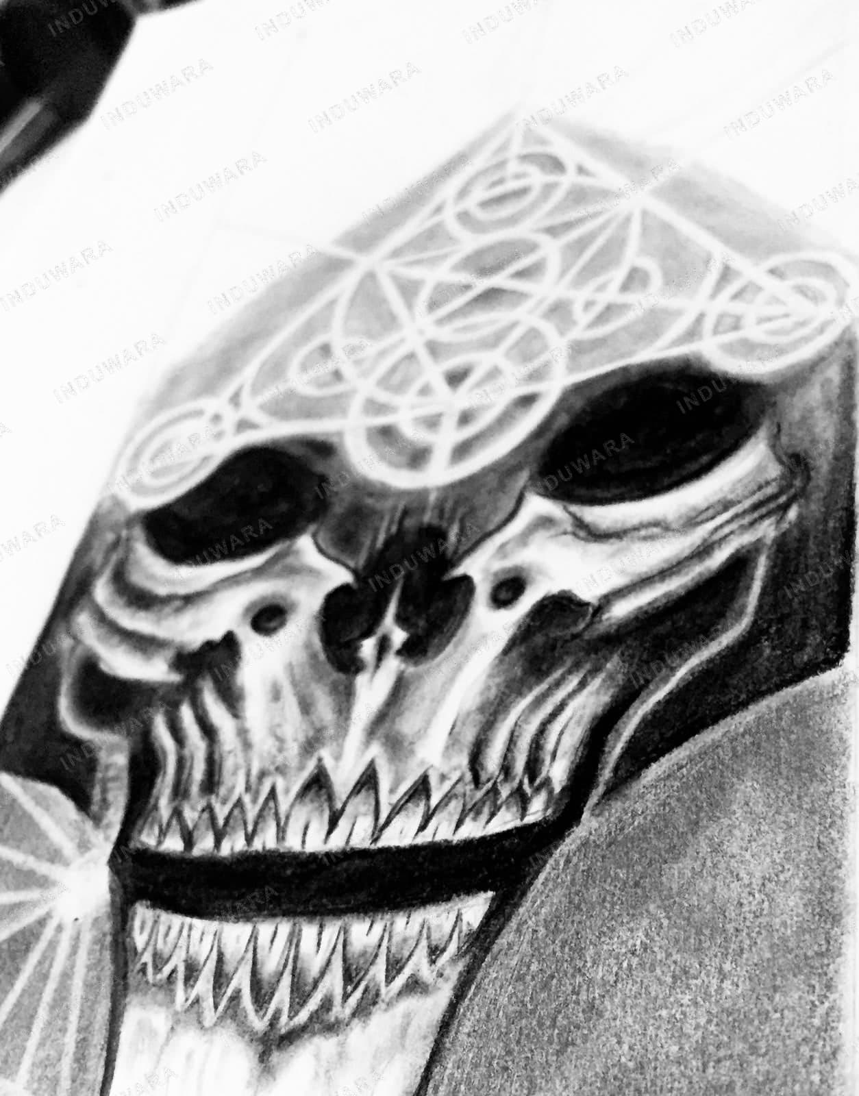 Sacred Skull — Graphite illustration