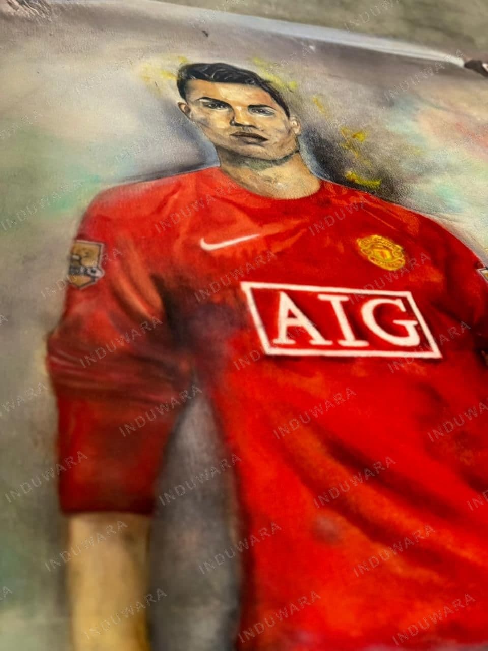 Detail of paint on canvas
